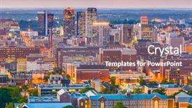  Presentation with alabama - Cool new presentation theme with apartment building - birmingham alabama usa downtown skyline backdrop and a violet colored foreground