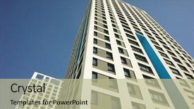  Presentation with highrise building - Cool new theme with apartment building exterior apartment complex backdrop and a mint green colored foreground