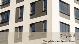  Presentation with highrise building - Colorful theme enhanced with apartment building exterior apartment complex backdrop and a soft green colored foreground