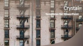  Presentation with apartment buildings - PPT theme having apartment buildings - image of a typical old background and a gray colored foreground