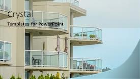  Presentation with apartment buildings - Presentation theme with apartment-buildings-in-vancouver-canada background and a mint green colored foreground
