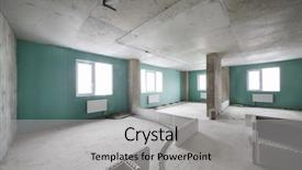 Presentation with under construction - Audience pleasing PPT theme consisting of apartment in building under construction backdrop and a light gray colored foreground
