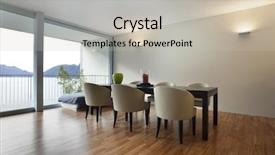  Presentation with dining table - Beautiful PPT theme featuring human hands with pencil and erase rubber isolated on white backdrop and a cream colored foreground