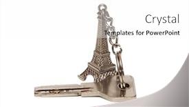 Presentation with eiffel tower - Slide deck enhanced with apartment-keys-and-eiffel-tower background and a white colored foreground