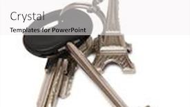  Presentation with eiffel tower - Presentation design featuring apartment-keys-and-eiffel-tower background and a white colored foreground