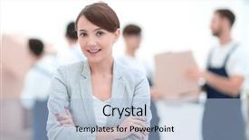  Presentation with sports manager - Beautiful presentation featuring stand firm - woman manager holding clipboard backdrop and a light blue colored foreground