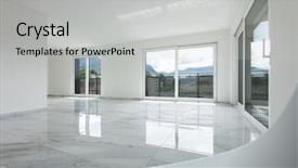  Presentation with wide - Theme featuring apartment wide room with marble background and a light gray colored foreground