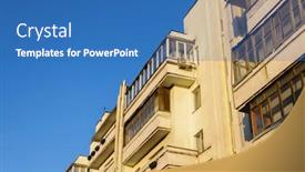  Presentation with apartments - Presentation theme enhanced with apartments-with-warm-light-selective background and a teal colored foreground