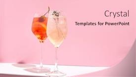  Presentation with minimal - PPT layouts enhanced with aperol-spritz-cocktail-on-pink background and a lemonade colored foreground