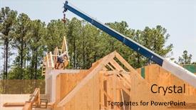  Presentation with north star kentucky - Audience pleasing slide set consisting of apex - house construction framing stage backdrop and a yellow colored foreground