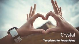  Presentation with heart - Slide set having apex - toned photo of heart background and a tawny brown colored foreground