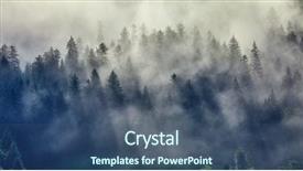  Presentation with trees - Slide set featuring apex - tops fir trees background and a ocean colored foreground