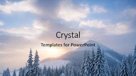  Presentation with winter forest - Slide set with apex - winter landscape with spruce forest background and a light blue colored foreground