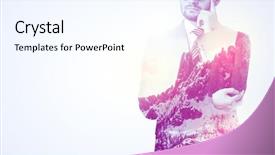  Presentation with graphic - Theme enhanced with apex - young businessman in suit standing background and a  colored foreground