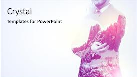  Presentation with graphic - Colorful PPT theme enhanced with apex - young businessman in suit standing backdrop and a  colored foreground