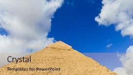  Presentation with egypt pyramid - Presentation having apex of the pyramid background and a yellow colored foreground