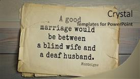  Presentation with philosopher - Slide set consisting of aphorism - top-100 french writer and philosopher background and a mint green colored foreground