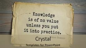  Presentation with russian - Presentation design featuring aphorism - top-50 the great russian writer background and a coral colored foreground