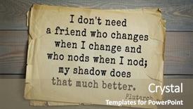  Presentation with philosopher - Audience pleasing slide deck consisting of aphorism by plutarch greek philosopher backdrop and a coral colored foreground