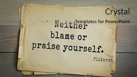  Presentation with philosopher - Beautiful slides featuring aphorism by plutarch greek philosopher backdrop and a  colored foreground