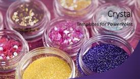  Presentation with makeup brushes and make up - PPT layouts having aplication - crushed shiny makeup brocade background and a  colored foreground