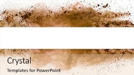  Presentation with stripe - Slide deck having aplication - isolated brown make-up powder background and a lemonade colored foreground