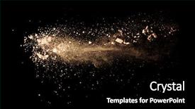  Presentation with powder - Beautiful PPT layouts featuring aplication - isolated make-up powder on black backdrop and a black colored foreground