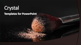  Presentation with brush - Slides enhanced with aplication - make up brush with powder background and a black colored foreground