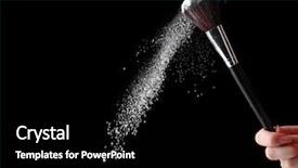  Presentation with brush - PPT layouts enhanced with aplication - make up brush with powder background and a black colored foreground