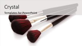  Presentation with powder - Amazing PPT layouts having aplication - professional make up and powder backdrop and a light gray colored foreground