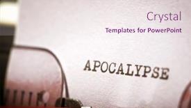  Presentation with cyber sex word written - PPT theme consisting of apocalypse-word-written background and a sky blue colored foreground