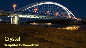  Presentation with danube - Colorful PPT layouts enhanced with apollo bridge on danube river backdrop and a  colored foreground