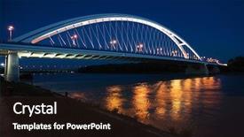  Presentation with danube - Beautiful theme featuring apollo bridge on danube river backdrop and a wine colored foreground