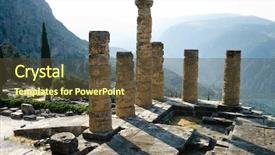  Presentation with history - Presentation design consisting of apollo in oracle delphi background and a tawny brown colored foreground