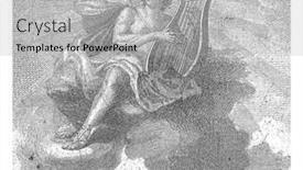  Presentation with society - Amazing theme having apollo-plays-his-harp backdrop and a light gray colored foreground