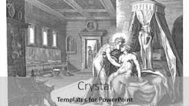  Presentation with engraving - Audience pleasing presentation design consisting of apollo-seduces-leucothea-hendrick-goltzius backdrop and a light gray colored foreground