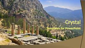  Presentation with archaeology - PPT layouts featuring apollo temple in delphi background and a violet colored foreground