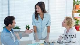  Presentation with apology - PPT layouts enhanced with apology - creative businessman apologizing to his background and a light blue colored foreground