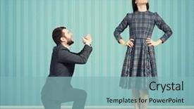  Presentation with woman crying - Amazing presentation theme having apology - crying man looking at alluring backdrop and a light blue colored foreground
