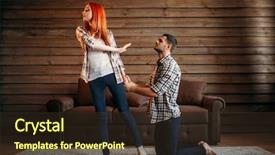  Presentation with apology - Colorful PPT theme enhanced with apology - family quarrel man on his backdrop and a tawny brown colored foreground