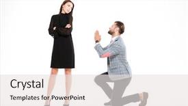  Presentation with apology - PPT theme featuring apology - image of offended young loving background and a sky blue colored foreground