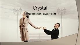  Presentation with apology - Beautiful presentation theme featuring apology - man standing on his knees backdrop and a soft green colored foreground