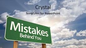  Presentation with apology - Slide deck featuring apology - mistakes behind you green road background and a light blue colored foreground