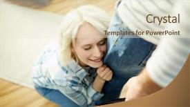  Presentation with apology - Cool new slide deck with apology - young wife is reluctant backdrop and a lemonade colored foreground