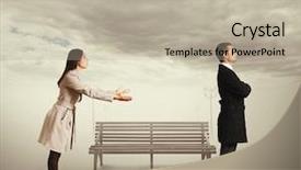  Presentation with apology - Slide set consisting of smiling happiness headphones music entertainment background and a mint green colored foreground