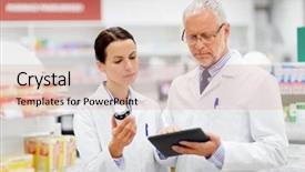  Presentation with healthcare technology - Slide deck consisting of apothecary - medicine healthcare and technology concept background and a lemonade colored foreground