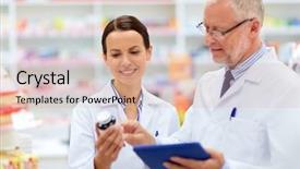  Presentation with apothecary - Amazing slide set having apothecary - medicine healthcare and technology concept backdrop and a lemonade colored foreground