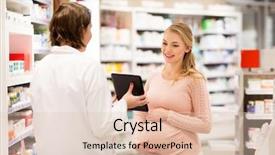  Presentation with medicine pregnant woman - Cool new PPT theme with apothecary with tablet pc computer backdrop and a lemonade colored foreground