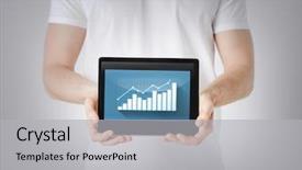  Presentation with courier business finance analysis - Cool new presentation theme with an office while coding backdrop and a  colored foreground.