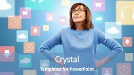  Presentation with old people - Cool new theme with emotions and old people concept backdrop and a teal colored foreground